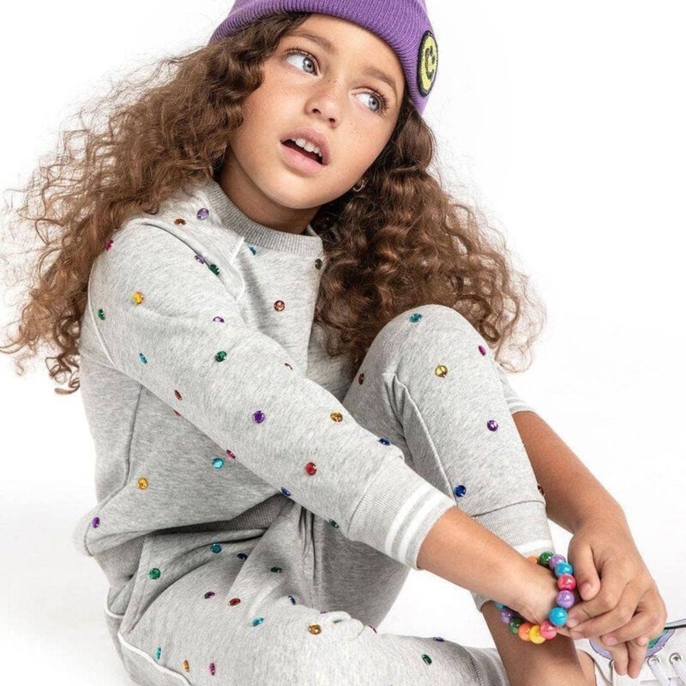 Lola and the boys girls rainbow gym track top size 4